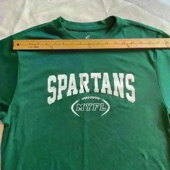 Champro Men’s Size Spartans Football T Shirt Sz Large Green T-Shirt Adult - Picture 7 of 9